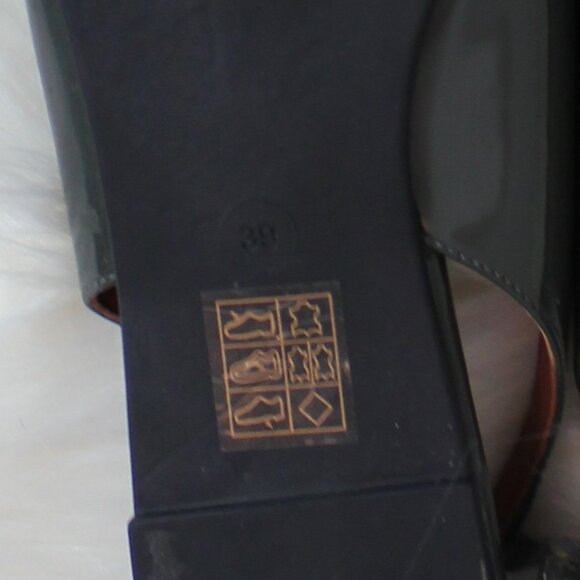 MARC BY MARC JACOBS  MOUSE SLINGBACKS SANDALS glossy green size 39/8.5 - Picture 4 of 8